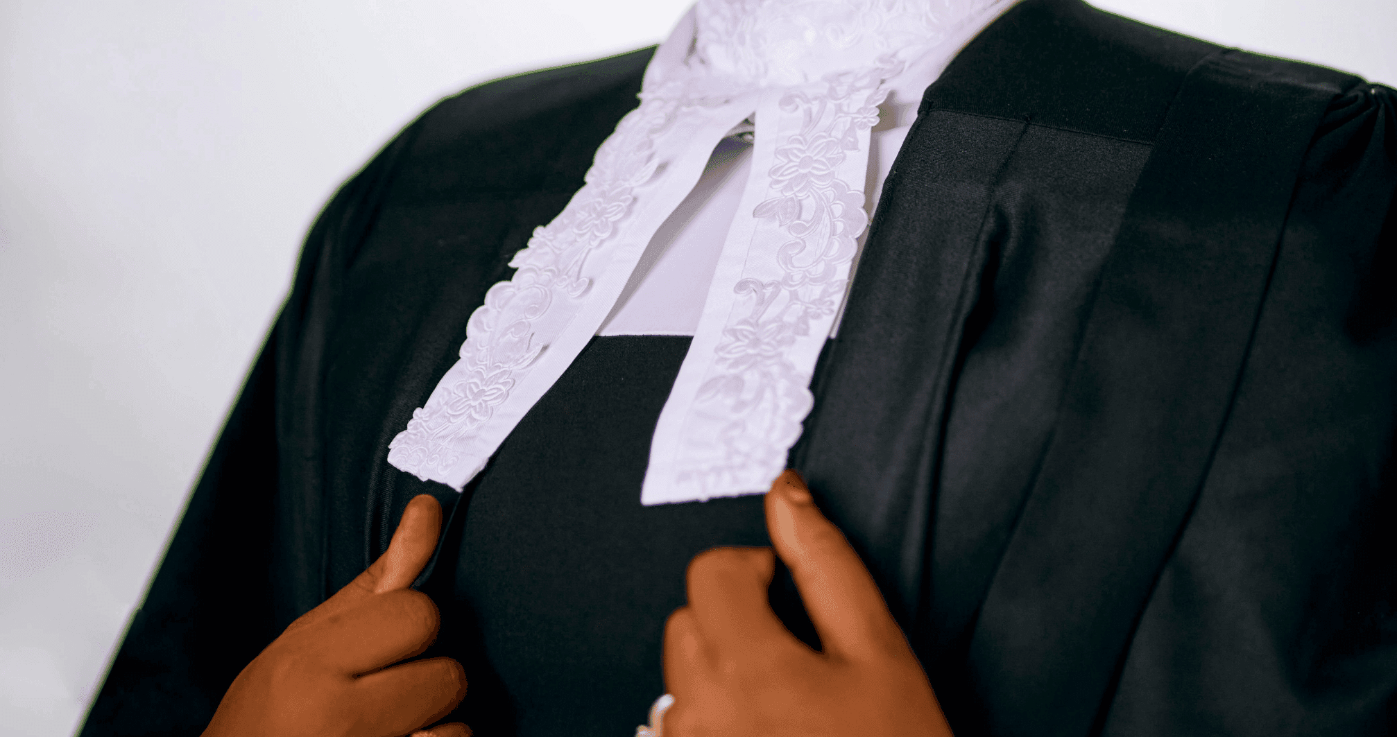 Advocate wearing formal court attire